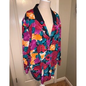 Vintage floral blazer